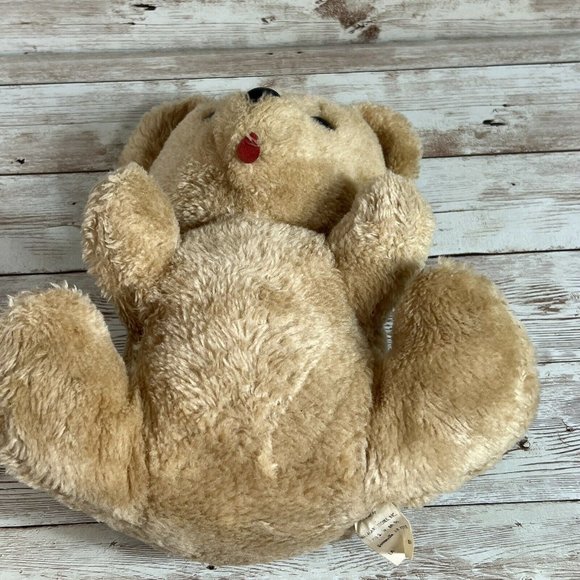 VTG Walmart Brand Plush Brown 9” Bear Tongue Stuck Out Rattle Inside Stuffed - Picture 3 of 12